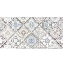 Декоративная плитка Alma Ceramica DWU09TVS404 Trevis 50x24.9 бежевая матовая с орнаментом / пэчворк