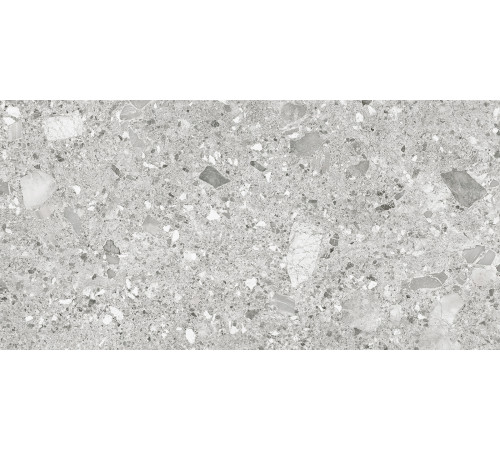 Керамогранит Alma Ceramica GFU60120HOL70R Holly 60x120 серый глазурованный матовый под камень / терраццо