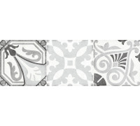 Настенная плитка Alma Ceramica TWA11COR017 Costa Rica 60x20 белая / серая матовая с орнаментом / пэчворк