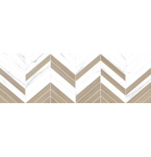 Настенная плитка Alma Ceramica TWA11TOK014 Tokio 200x600 белая / бежевая глянцевая с орнаментом
