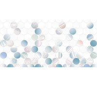 Настенная плитка Alma Ceramica TWU09BOL006 Bolle 50x24.9 белая / голубой глянцевая с орнаментом