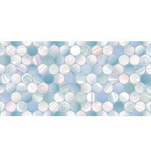 Настенная плитка Alma Ceramica TWU09BOL016 Bolle 50x24.9 белая / голубой глянцевая с орнаментом