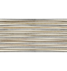 Настенная плитка Alma Ceramica TWU09LRS74R Lorens 49.4x24.3 бежевая / коричневая глянцевая под полосы