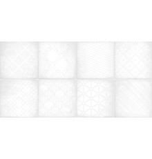 Настенная плитка Alma Ceramica TWU09RCD010 Richard 50x24.9 белая глянцевая рельефная под мозаику