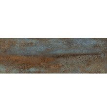 Настенная плитка Alma Ceramica TWU12OXD40R Oxide 74x24.6 голубая / коричневая глянцевая под металл