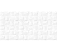 Настенная плитка Alma Ceramica TWU2550MLN20 Miloni 24.9x50 белая матовая / рельефная моноколор / под мозаику