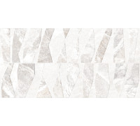 Настенная плитка Alma Ceramica TWU2550PRS17 Persey 24.9x50 белая / серая матовая / рельефная под камень / мозаику