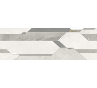 Настенная плитка Alma Ceramica TWU3090ATU17R Anturin 30x90 белая / серая матовая под бетон / под камень / абстракция
