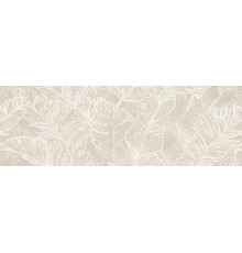 Настенная плитка Alma Ceramica TWU3090GAR14R Garden 30x90 бежевая матовая под камень / с листьями