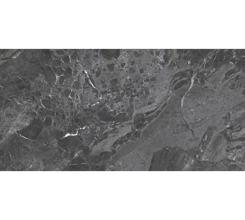 Керамогранит Delacora 60120GRY99 Greiny Dark Sugar 60x120 черный лаппатированный под камень