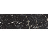 Настенная плитка Delacora WT15BHM99R Bohema Black 24.6x74 черная глянцевая под мрамор
