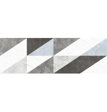 Настенная плитка Delacora WT15LEN55R Leon 24.6x74 серо-белая матовая под камень / геометрия