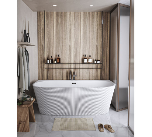 Ванна пристенная Grossman Cristal GR-17071M (170х80х58) цвет белый матовый