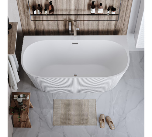 Ванна пристенная Grossman Cristal GR-17071M (170х80х58) цвет белый матовый