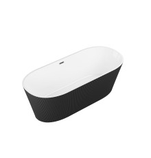 Ванна отдельностоящая Grossman Forta GR-27021MB (170х75х58) цвет черный/белый матовый
