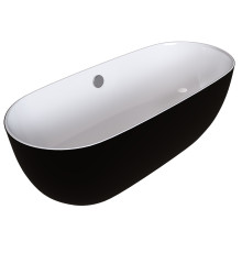 Ванна отдельностоящая Grossman Classic GR-2501MB (170х80х58) цвет черный/белый матовый