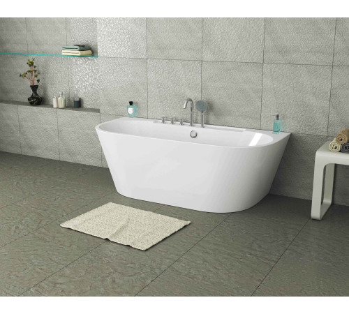 Ванна пристенная Grossman Cristal GR-17075-1 (170х87х58) со смесителем и ручной лейкой на борту, цвет белый