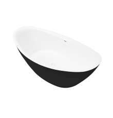 Ванна отдельностоящая Grossman Galaxy GR-1402MB (180х85х65) цвет черный/белый матовый