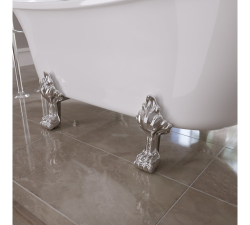 Ванна отдельностоящая Grossman Retro GR-1002M (162х71х77) цвет белый матовый, ножки хром