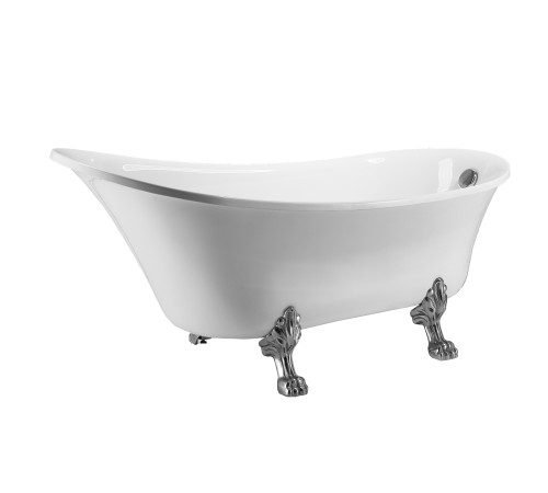 Ванна отдельностоящая Grossman Retro GR-1002M (162х71х77) цвет белый матовый, ножки хром