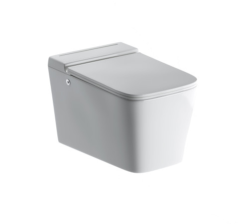 Унитаз подвесной Grossman impuls GR-5501 (590х360х385) безободковый,белый с тонкой крышкой,микролифт