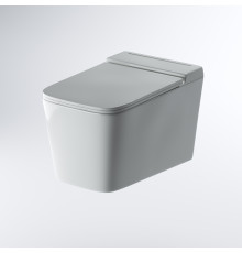 Унитаз подвесной Grossman impuls GR-5501 (590х360х385) безободковый,белый с тонкой крышкой,микролифт