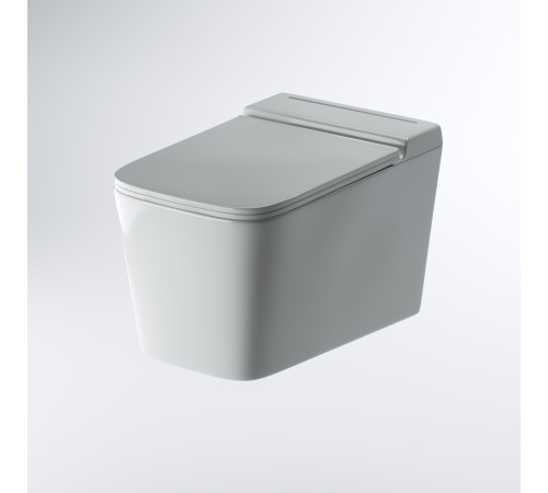 Унитаз подвесной Grossman impuls GR-5501 (590х360х385) безободковый,белый с тонкой крышкой,микролифт