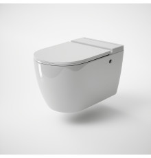 Унитаз подвесной Grossman impuls GR-5502 (570х360х375) безободковый,белый с тонкой крышкой,микролифт