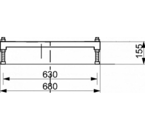 Подставка для ванны Aquanet 70х15 с регулируемыми опорами