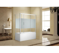 Шторка на ванну c боковой стенкой Aquanet Practic AE10-B-160H150U-CP + AE10-F-75H150U-CP