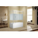Шторка на ванну c боковой стенкой Aquanet Practic AE10-B-180H150U-CP + AE10-F-75H150U-CP