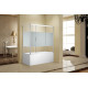 Шторка на ванну c боковой стенкой Aquanet Practic AE10-B-180H150U-CP + AE10-F-75H150U-CP