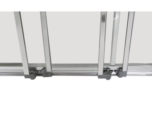 Дверь в нишу Grossman Falcon GR-D110Fa (110х190) хром,стекло прозрачное,раздвижная