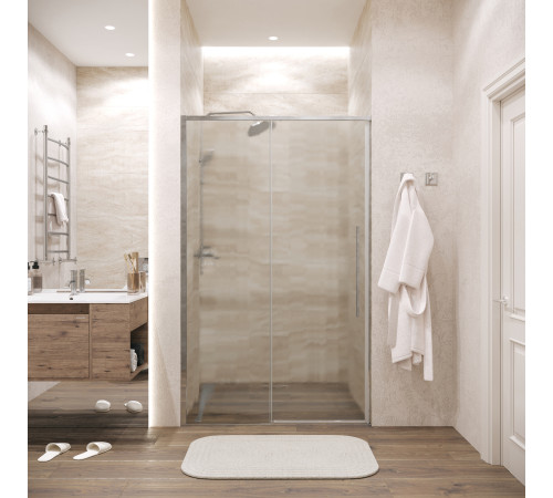 Дверь в нишу Grossman Galaxy 100.K33.01.120.10.02 (120х195) хром,стекло шиншилла,раздвижная