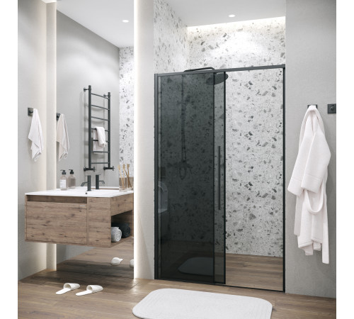 Дверь в нишу Grossman Galaxy 100.K33.01.140.21.10 (140х195) черный матовый,стекло тонированное,раздвижная