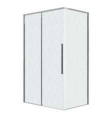 Душевое ограждение Grossman Galaxy 100.K33.01.100.10.02-200.K33.01.100.10.02 (100х100х195) раздвижная(левая),хром,стекло шиншилла