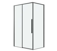 Боковая стенка Grossman Galaxy 200.K33.01.100.21.00 (100х195) черный матовый,стекло прозрачное