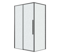 Душевое ограждение Grossman Galaxy 100.K33.01.100.21.02-200.K33.01.100.21.02 (100х100х195) раздвижная(левая),черный матовый,стекло шиншилла