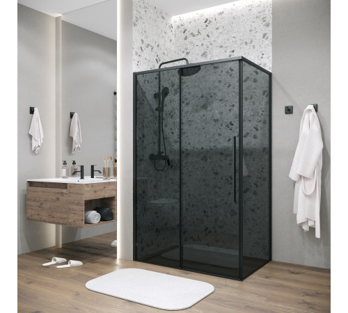 Боковая стенка Grossman Galaxy 200.K33.01.70.21.10 (70х195) черный матовый,стекло тонированное