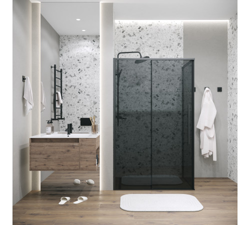 Боковая стенка Grossman Galaxy 200.K33.01.70.21.10 (70х195) черный матовый,стекло тонированное