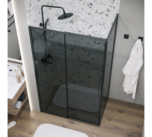 Боковая стенка Grossman Galaxy 200.K33.01.70.21.10 (70х195) черный матовый,стекло тонированное