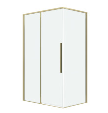 Душевое ограждение Grossman Galaxy 100.K33.01.100.32.00-200.K33.01.100.32.00 (100х100х195) раздвижная,золото сатин,стекло прозрачное