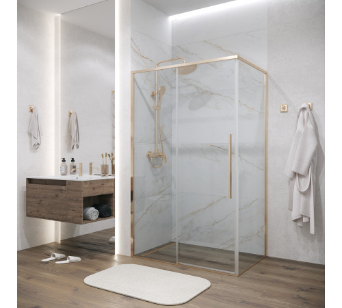 Боковая стенка Grossman Galaxy 200.K33.01.70.32.00 (70х195) золото сатин,стекло прозрачное