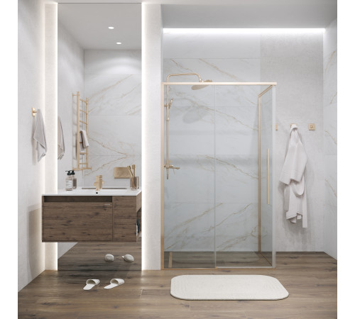 Боковая стенка Grossman Galaxy 200.K33.01.70.32.00 (70х195) золото сатин,стекло прозрачное