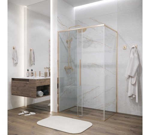 Боковая стенка Grossman Galaxy 200.K33.01.70.32.00 (70х195) золото сатин,стекло прозрачное