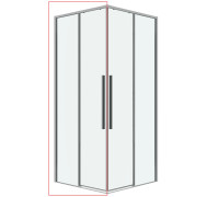 1/2 душевого ограждения Grossman Galaxy 1/2.K33.01.80.10.00 (80х195) хром,стекло прозрачное