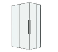 Душевое ограждение Grossman Galaxy 1/2.K33.01.11.10.00-1/2.K33.01.80.10.00 (110х80х195) раздвижная,хром,стекло прозрачное