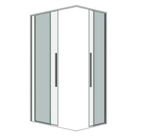 Душевое ограждение Grossman Galaxy 1/2.K33.01.12.10.00-1/2.K33.01.80.10.00 (120х80х195) раздвижная,хром,стекло прозрачное