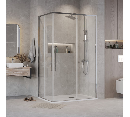 Душевое ограждение Grossman Galaxy 1/2.K33.01.12.10.00-1/2.K33.01.80.10.00 (120х80х195) раздвижная,хром,стекло прозрачное