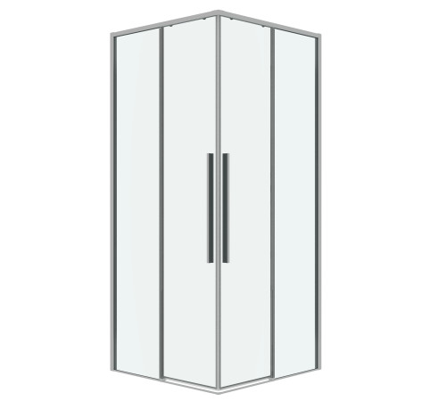 Душевое ограждение Grossman Galaxy 1/2.K33.01.70.10.00-1/2.K33.01.70.10.00 (70х70х195) раздвижная,хром,стекло прозрачное